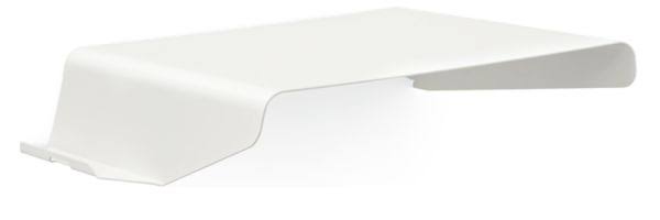 White Cooper Wall Shelf with Left-Side Ledge Q998