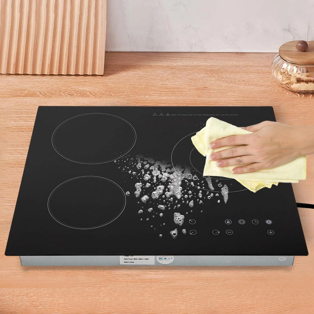 2600W 110V Portable Induction Cooktop 3 Burners Touch Control Countertop W80698
