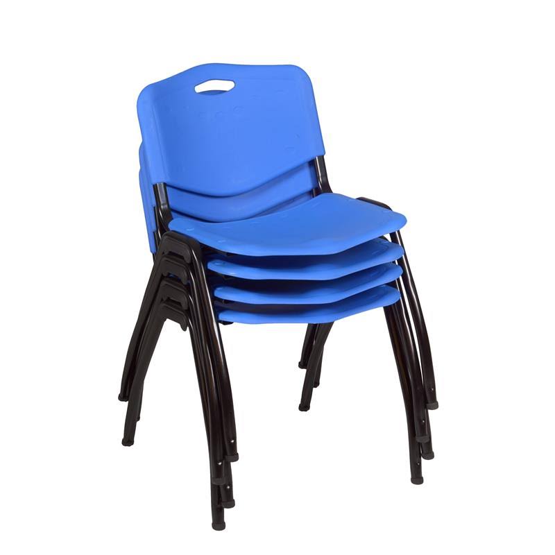 Square Breakroom Table with 4 Stack Chairs L226338
