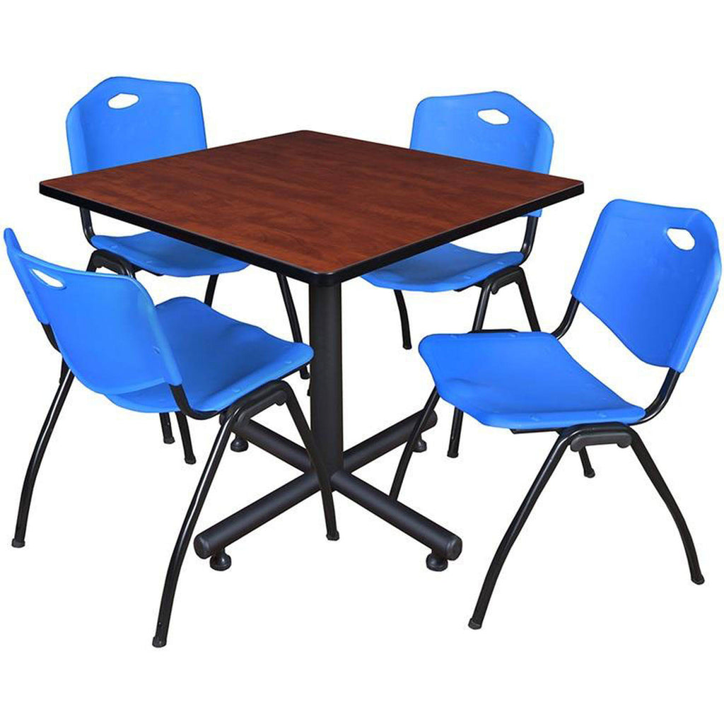 Square Breakroom Table with 4 Stack Chairs L226338