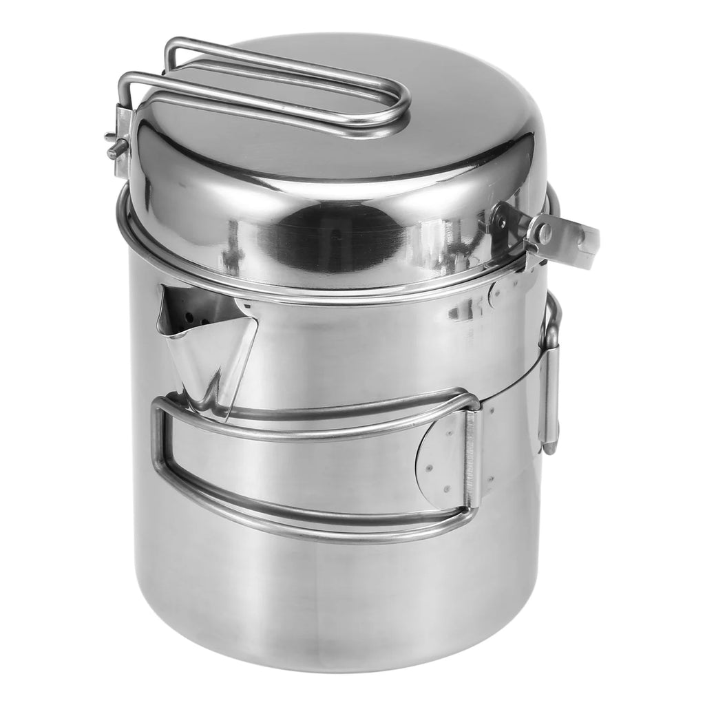 Stainless Steel Cooking Kettle 1L with Foldable Handle R378551
