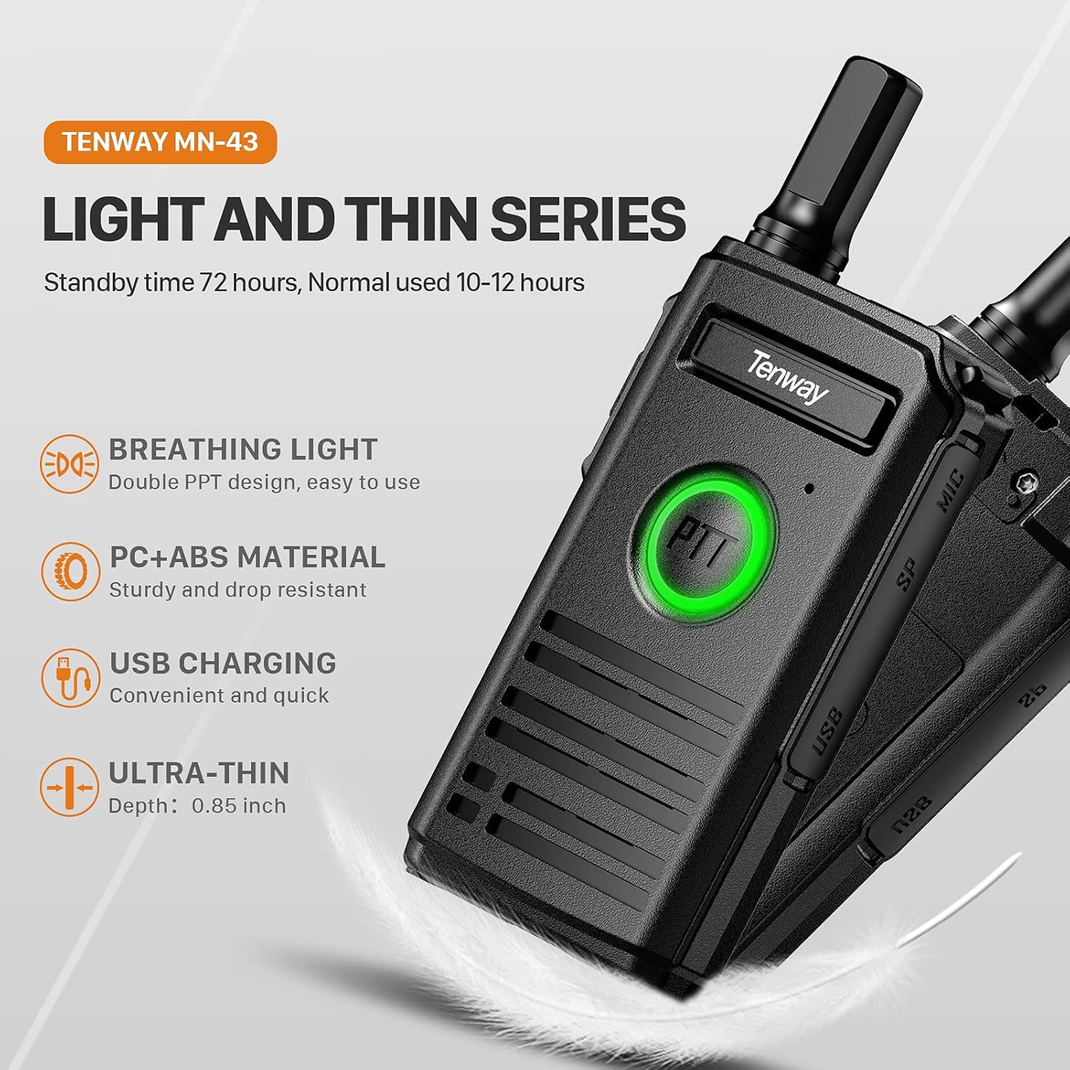 4 Pack Rechargeable Two Way Radio with Earpiece Z2467