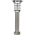 Silver LED Post Mount Solar Bollard Light Q918675