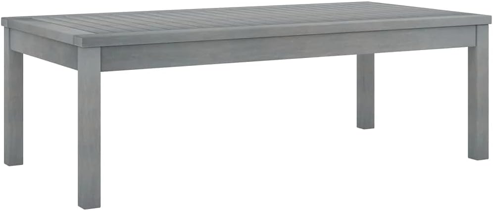 Gray/Brown Solid Acacia Wood Coffee Table B1505