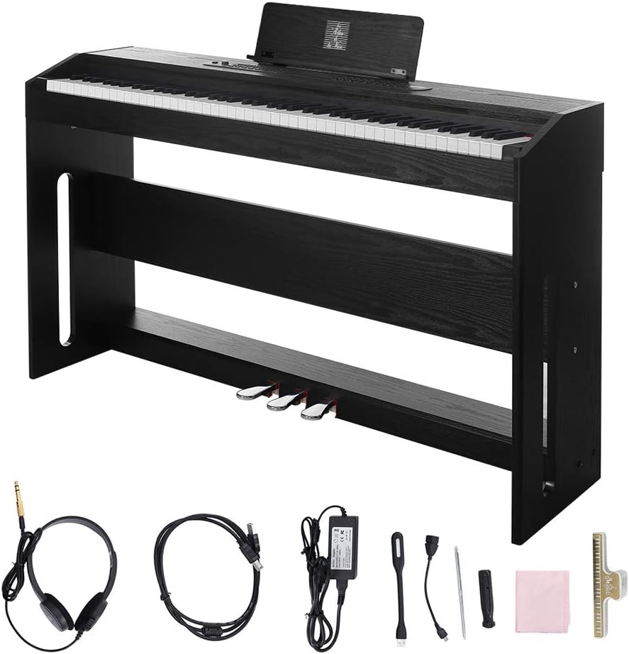88 Key Digital Piano with 3 Pedal Board and Bench K780813