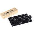 Black Wooden Domino Blocks Set Stacking Toy Blocks Board Games U850203