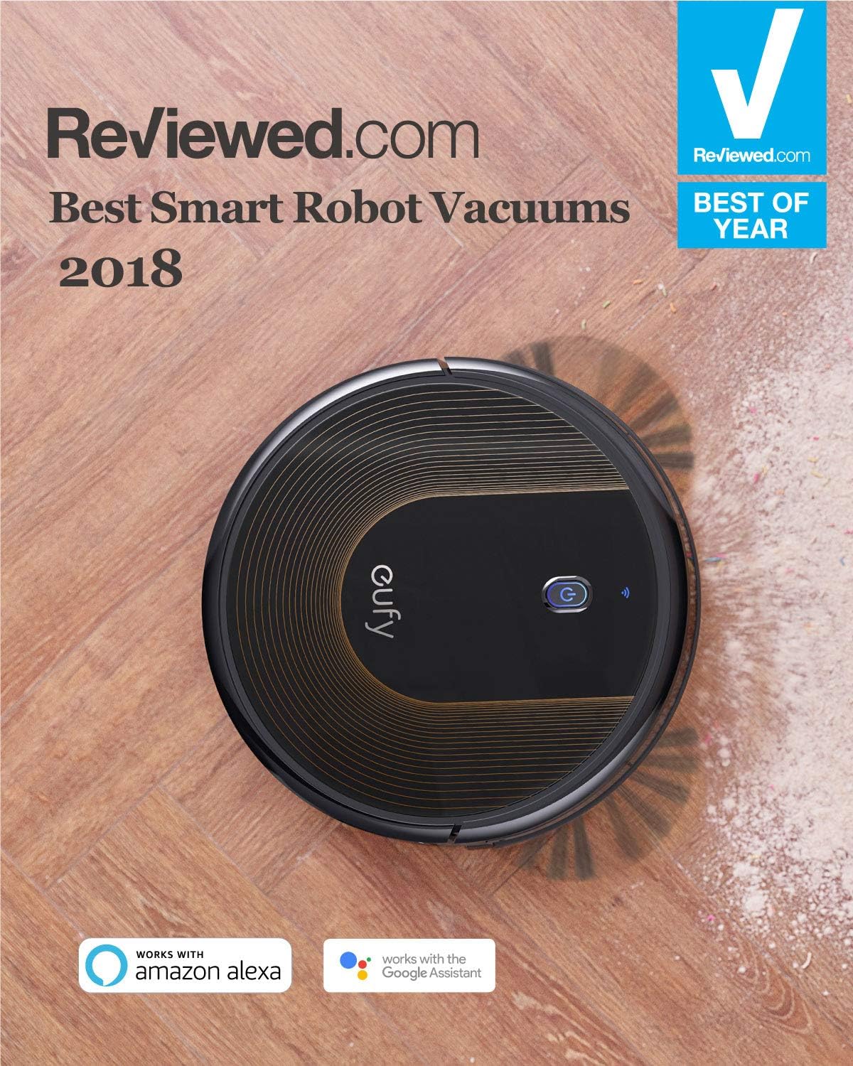 Refurbished Robot Vacuum Cleaner with Wi-Fi, Boundary Strips Included Q703