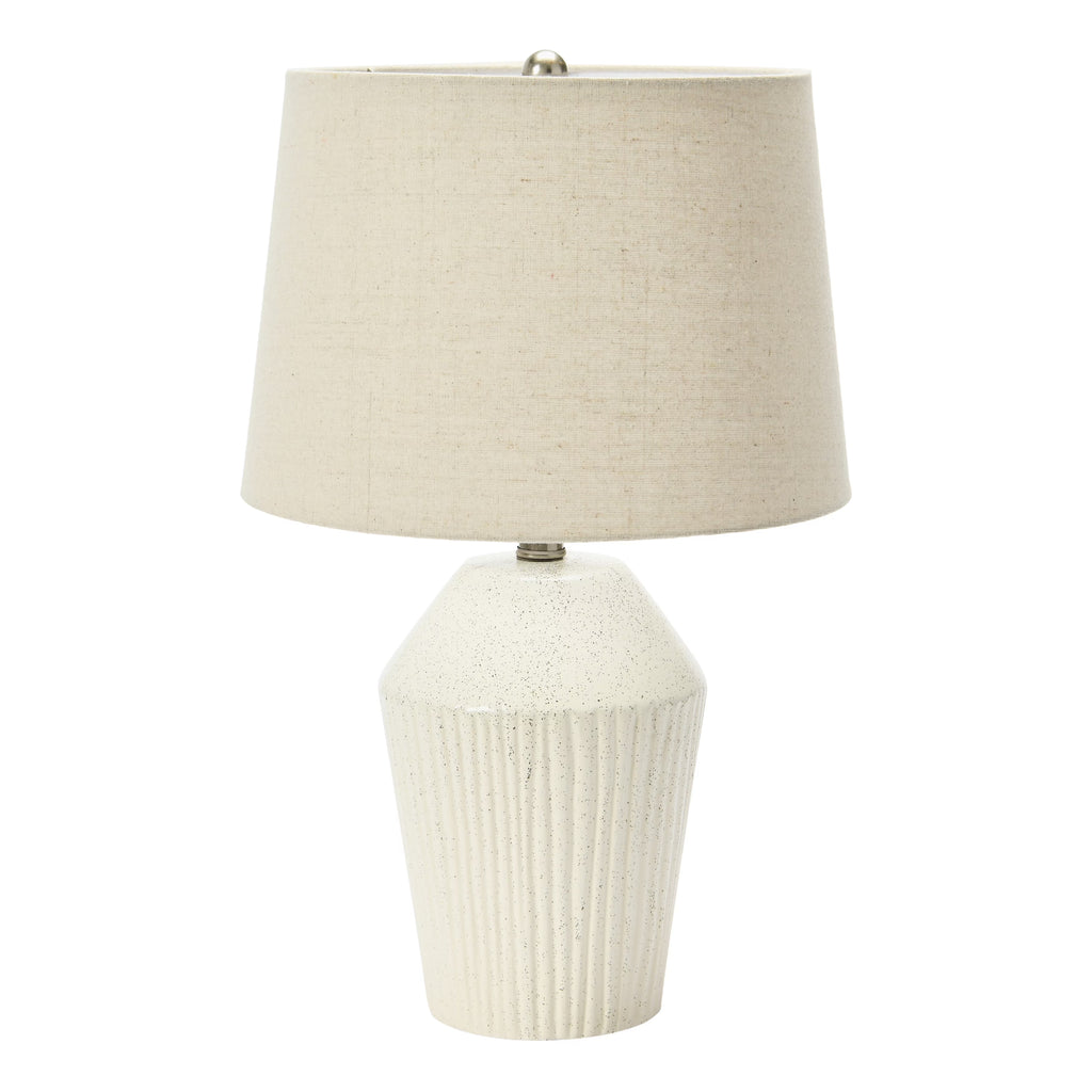 13" Round Stoneware Desk Lamp C418