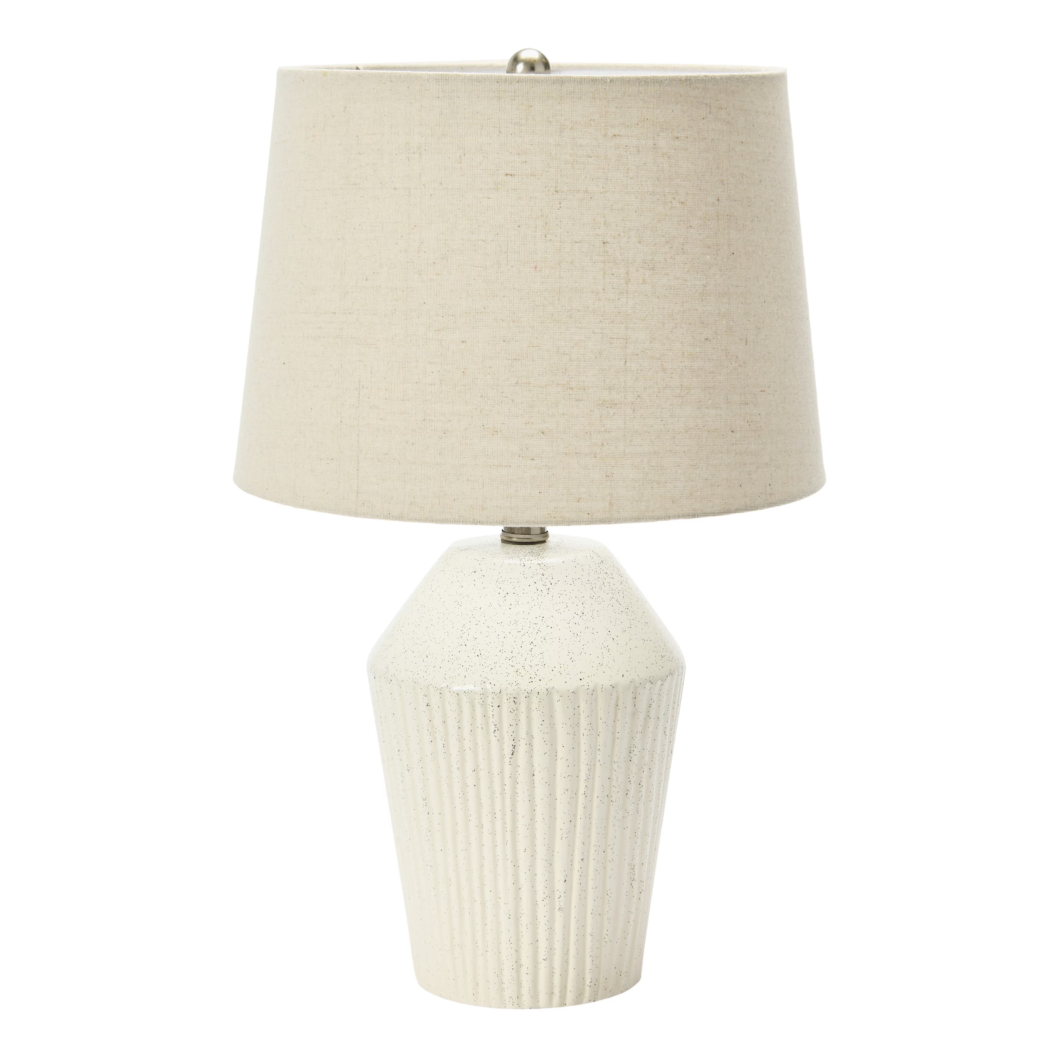 13" Round Stoneware Desk Lamp C418