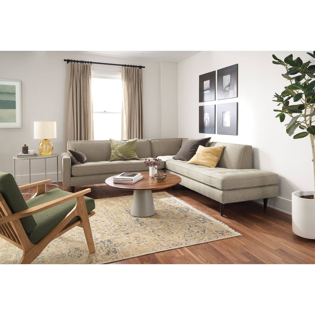 Silver Grey Round End Table I397695