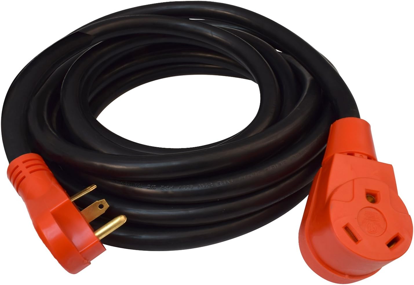 30 Amp Heavy Duty Power Extension Cord 50 Feet Yellow Pack of 2 P316323