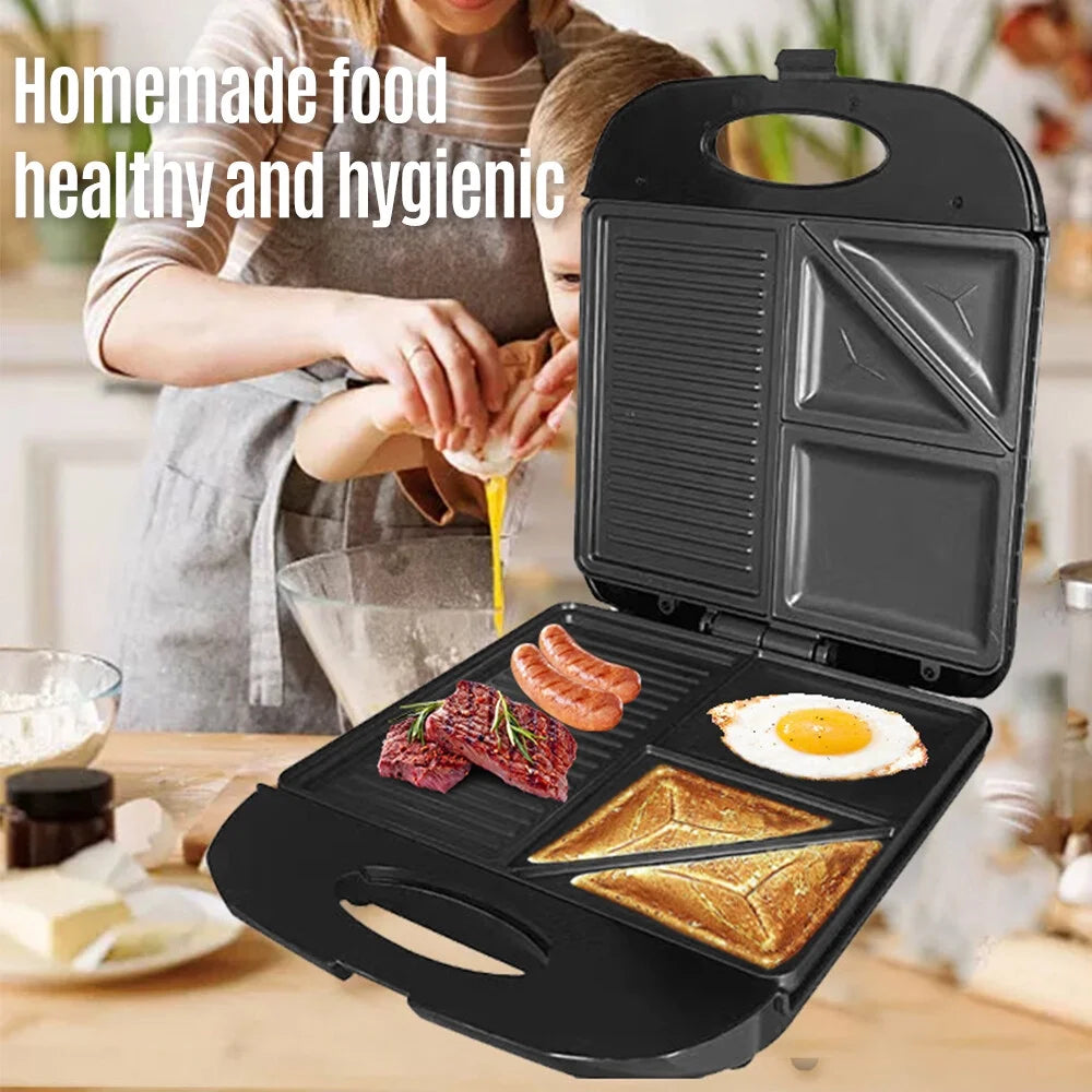 1400W Non-Stick 3in1 Electric Grill Waffle Maker C886813