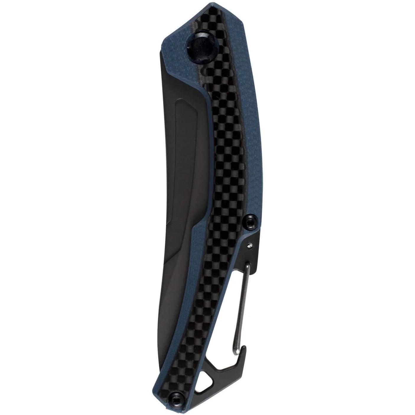 Black Lightweight 3 inch Blade Manual Knife with Carbon Fiber Overlay K847