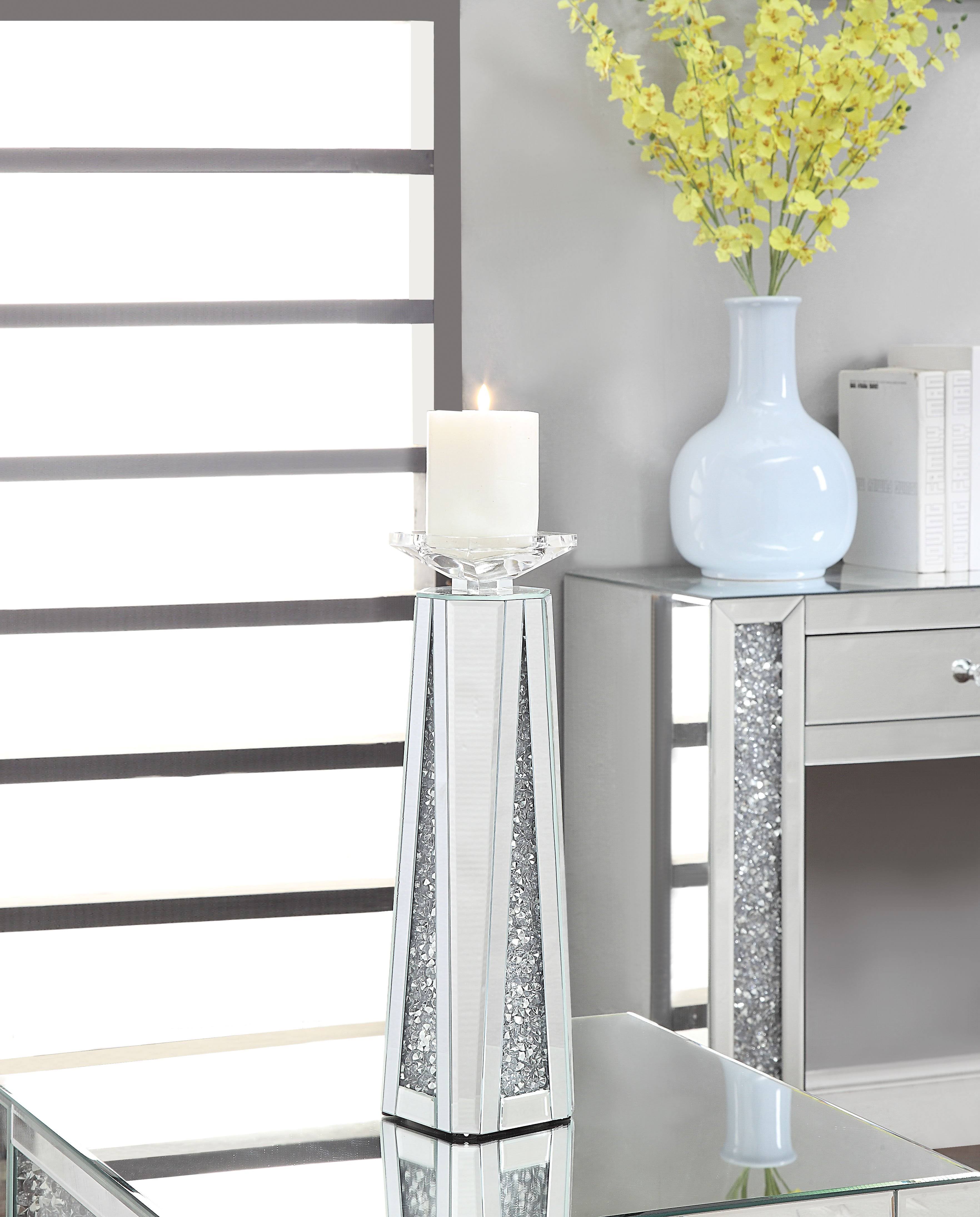 Clear Glass Candle Holder Set of Two R36120