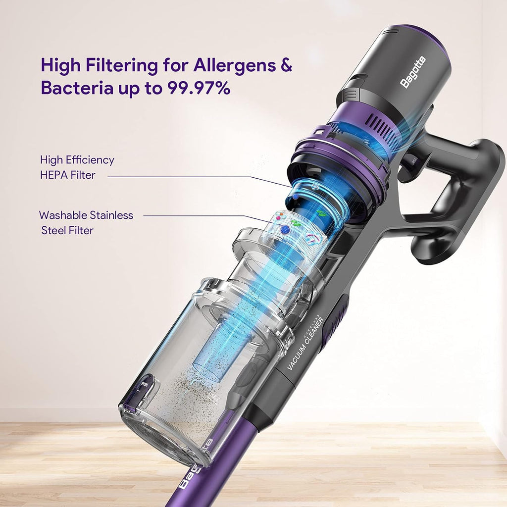 Cordless Stick Handheld Vacuum Cleaner 25Kpa 55min Runtime 3 Power Modes 400W Motor Lightweight J746200