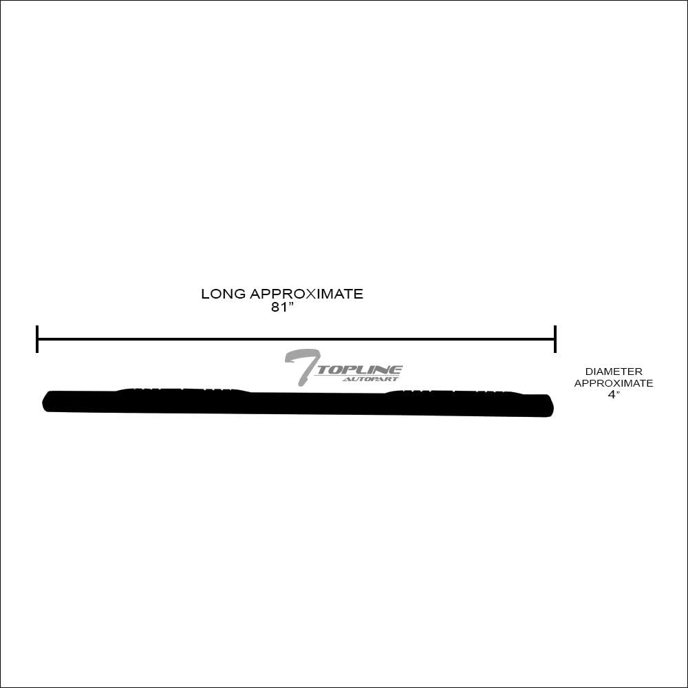 Oval Matte Black Side Step Nerf Bars Running Boards R29863