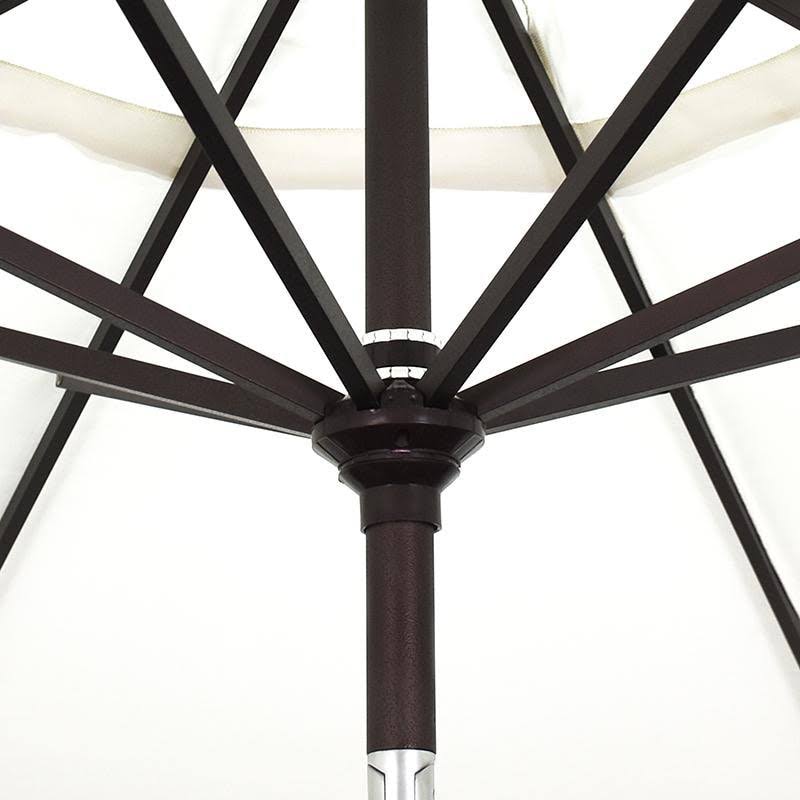 9 ft. Patio Umbrella with Stone Black Aluminum Pole D447651