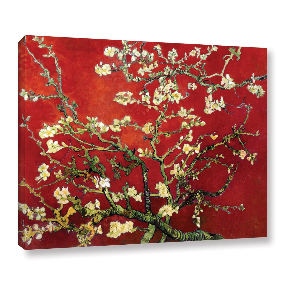 Red Blossoming Almond Tree Canvas 24x32 R6926
