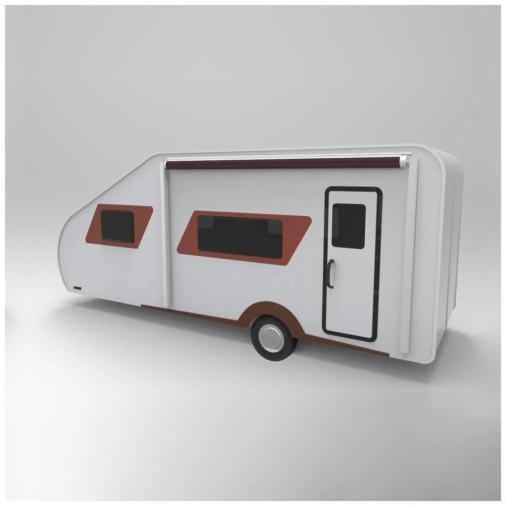 Motorized Retractable RV/Patio Awning - 13 x 8 Feet - Blue Fade B68880