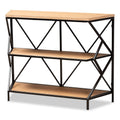 3-Tier Console Table Walnut Brown Z13399