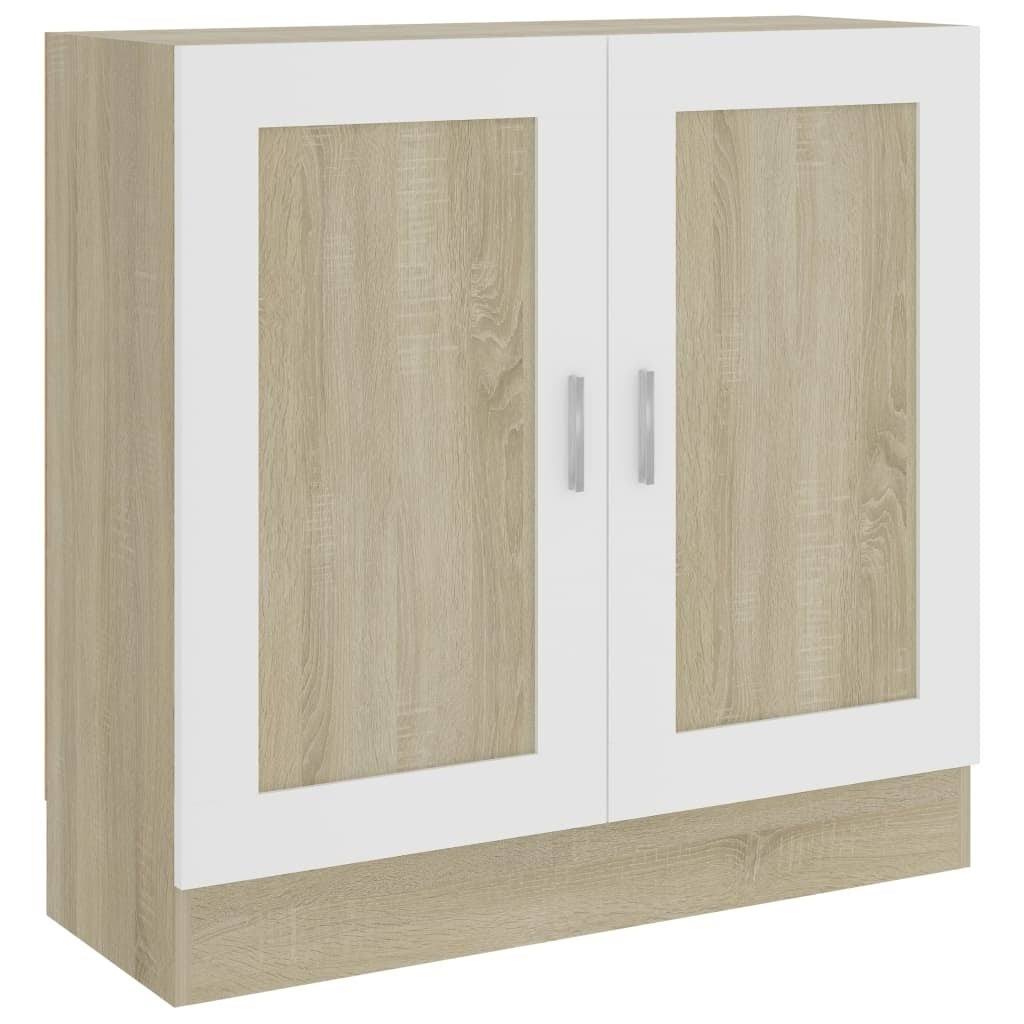 Book Cabinet White and Sonoma Oak Chipboard N925841