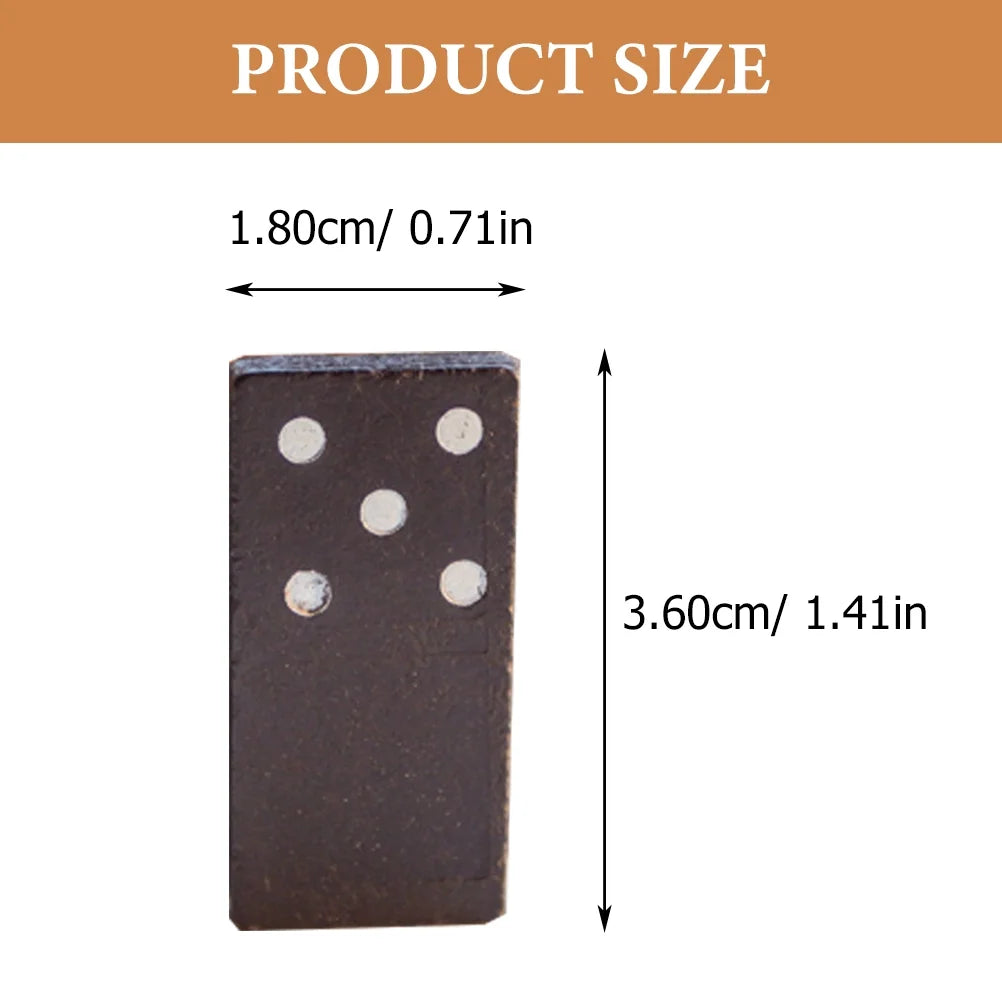 Black Wooden Domino Blocks Set Stacking Toy Blocks Board Games U850203
