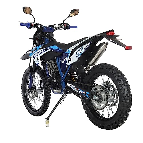 250cc Dirt Bike with 5-Speed Manual Transmission, Electric/Kick Start, 21"/18" Wheels U716826