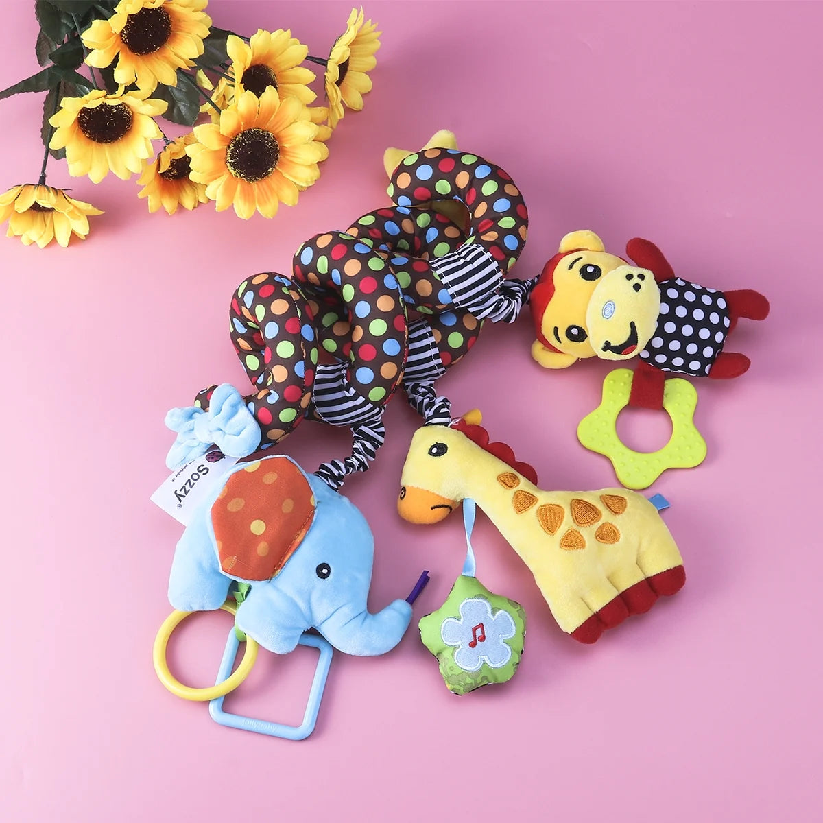 Infant Baby Activity Spiral Stroller Toy Plush Toy S8859