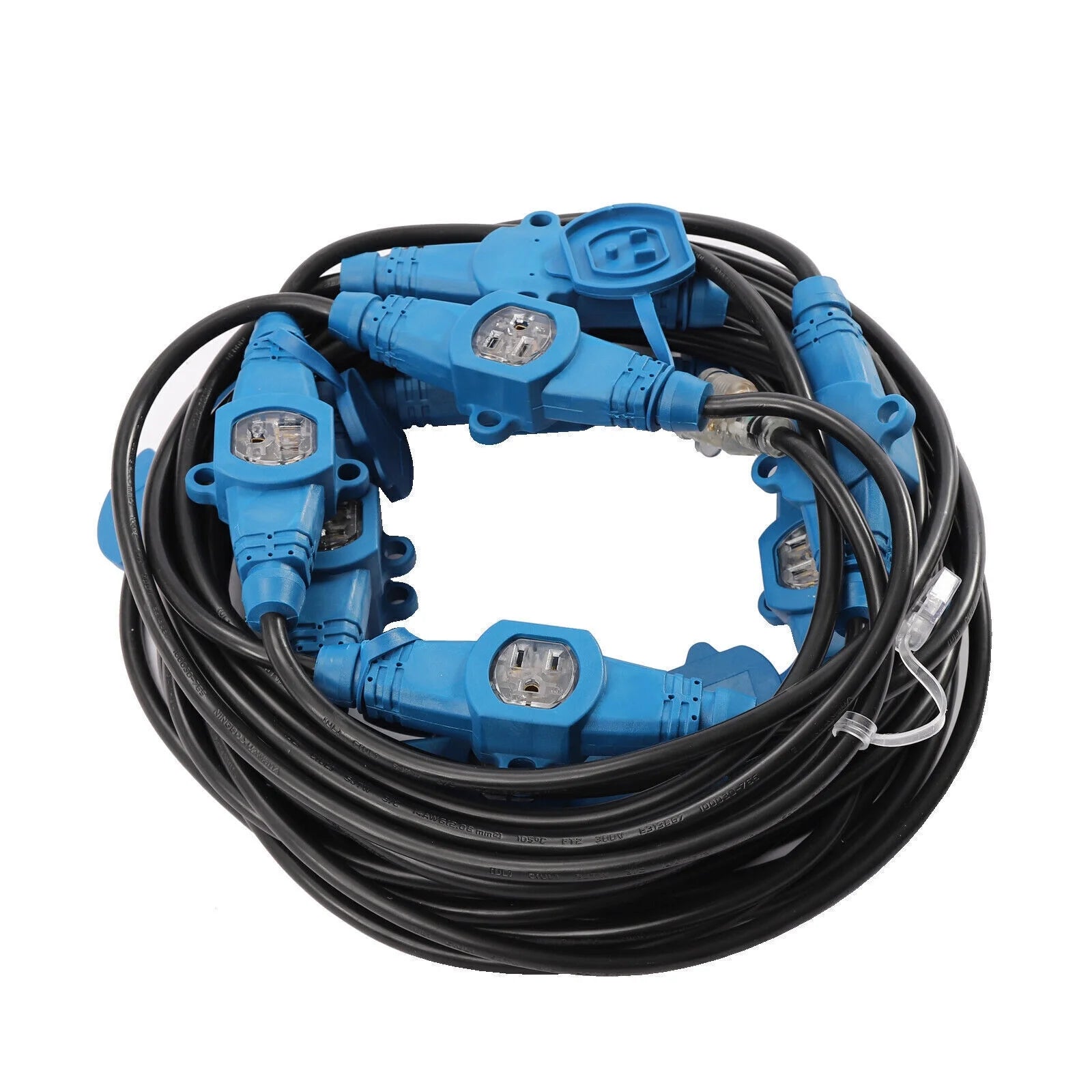 50ft 12 Gauge Power Extension Cord with 3-Prong Outlets V519