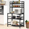 5-Tier Standing Bakers Rack with Shelves, Wood (Rustic Brown) A18979
