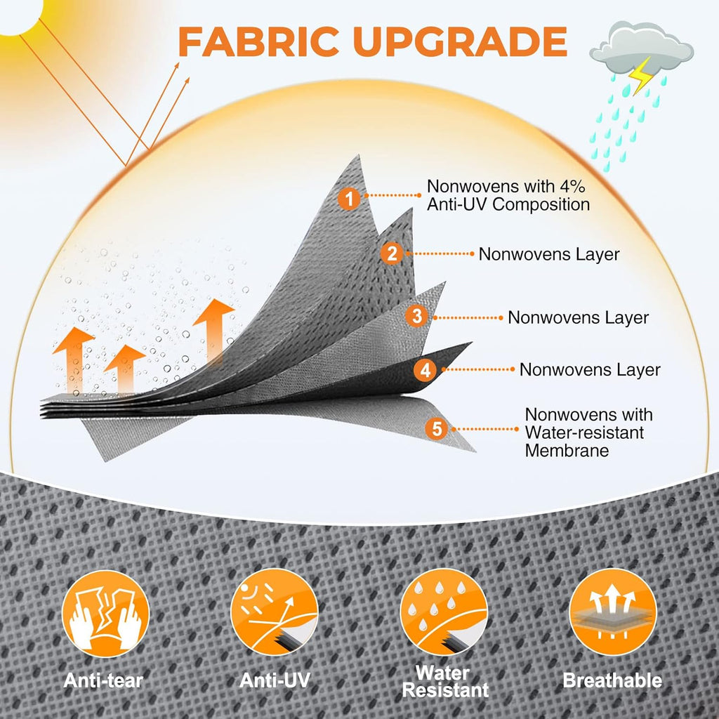 Heavy Duty 5 Layers Anti-UV Travel Trailer Cover E907