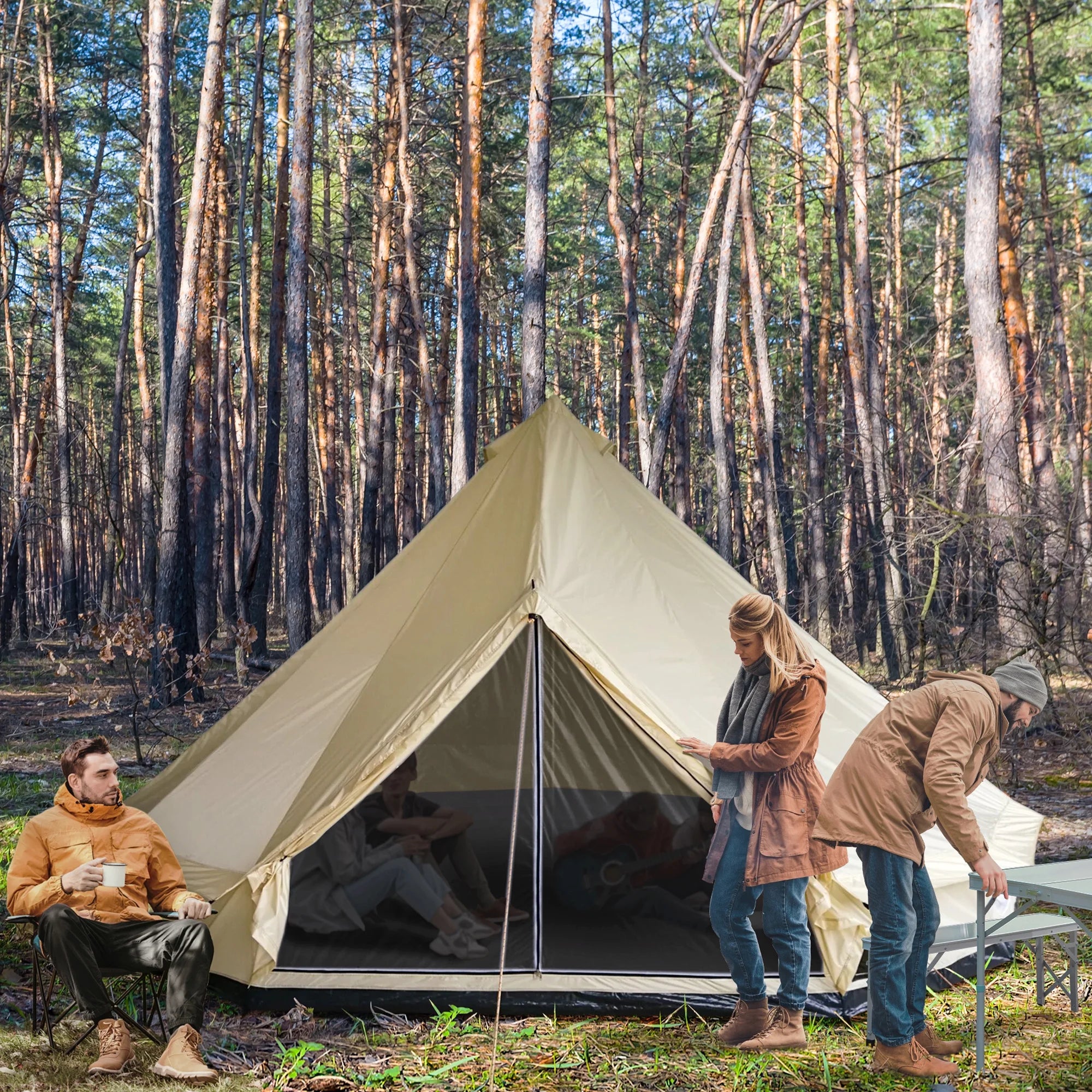 10-Person Yurt Tent Glamping Bell Tent F174