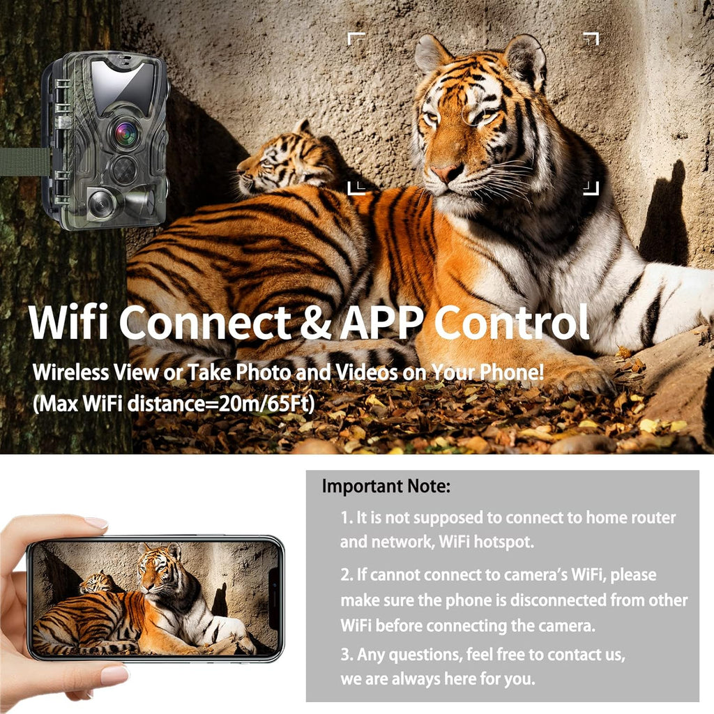 4K 30MP Night Vision Motion Activated Waterproof Trail Camera Q1110