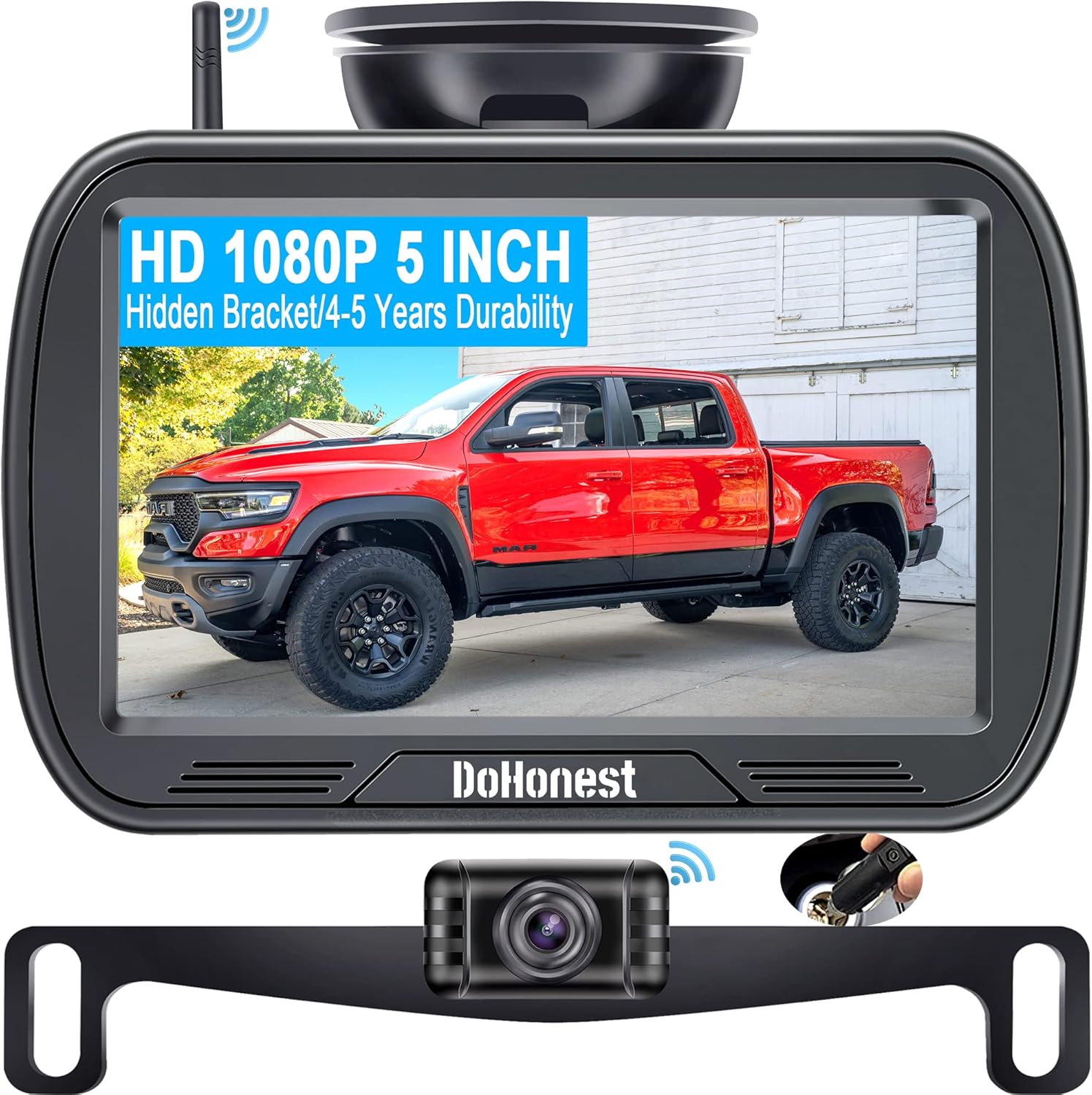5'' Monitor HD 1080P Bluetooth Wireless Backup Camera E544