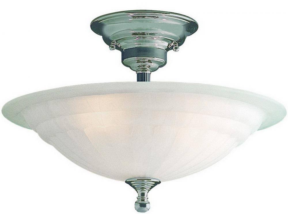 Satin Nickel Semi Flushmount Light Y344