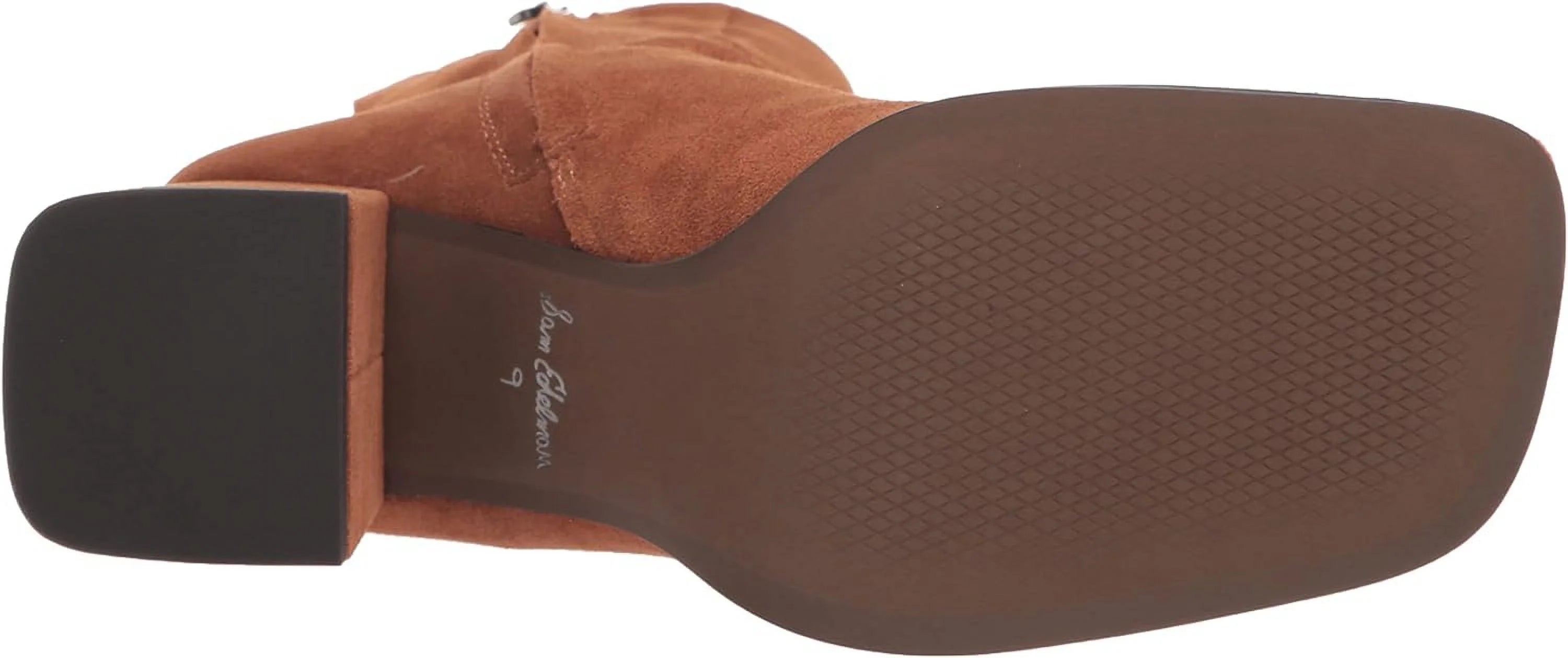 Frontier Brown Leather Block Heel Boots V444601