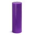 Purple Unscented Paraffin Pillar Candle, Set of 12 C620