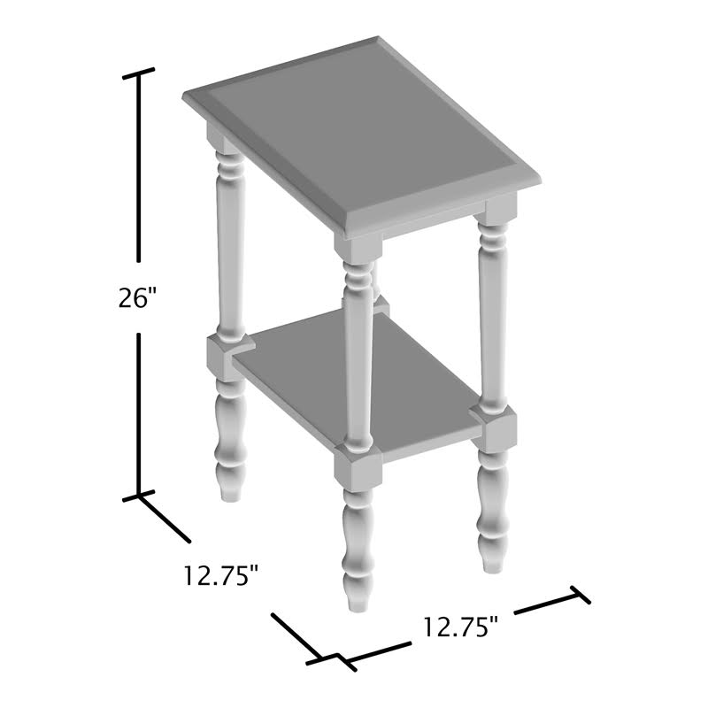 Marble Top End Table in Dark Cherry P942440