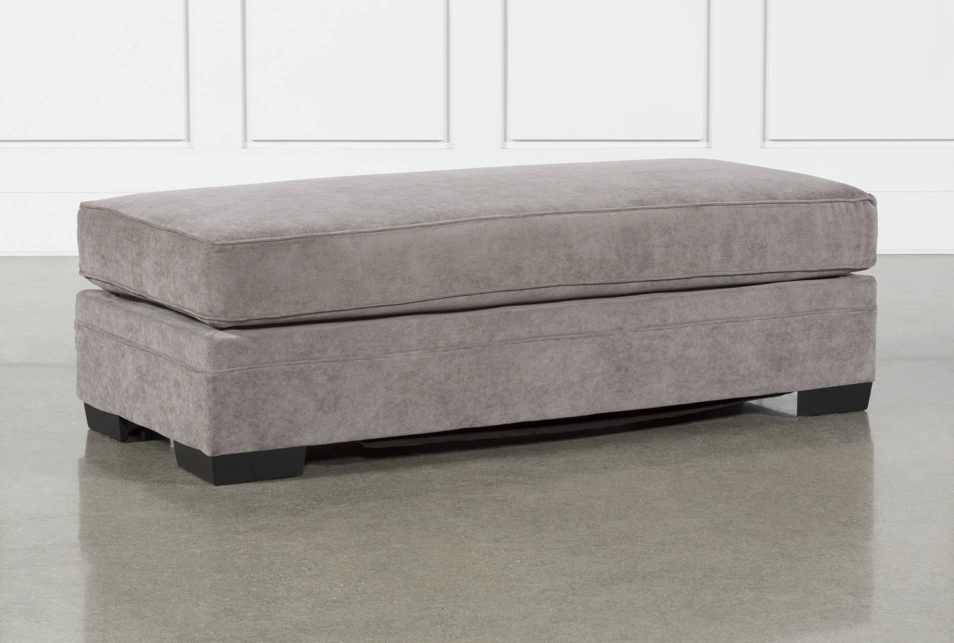 Charcoal Fabric Cocktail Ottoman A46425