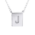 Sterling Silver Initial J Necklace U1737