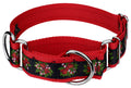 Black Candy Cane Martingale Dog Collar, 1 1/2 inch, Large Y930491