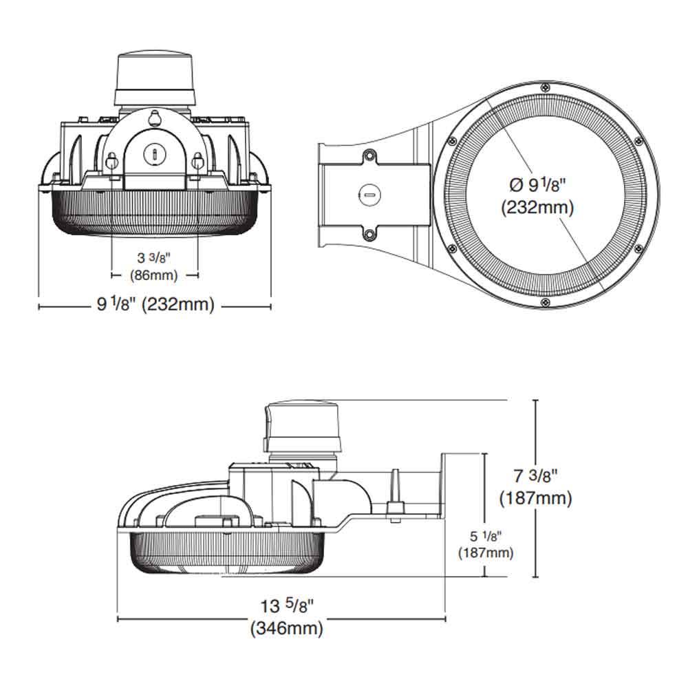 60 Watt LED Area Light with Photocell J7560