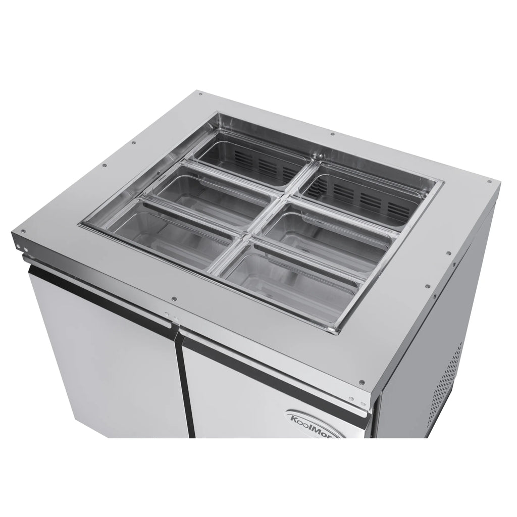 Commercial Refrigerated Prep Station Cold Table with 6 Pan Storage X2883