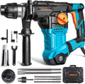 Rotary Hammer Drill with Flat Chisel, Point Chisel and 3 Drill Bits Included G7421