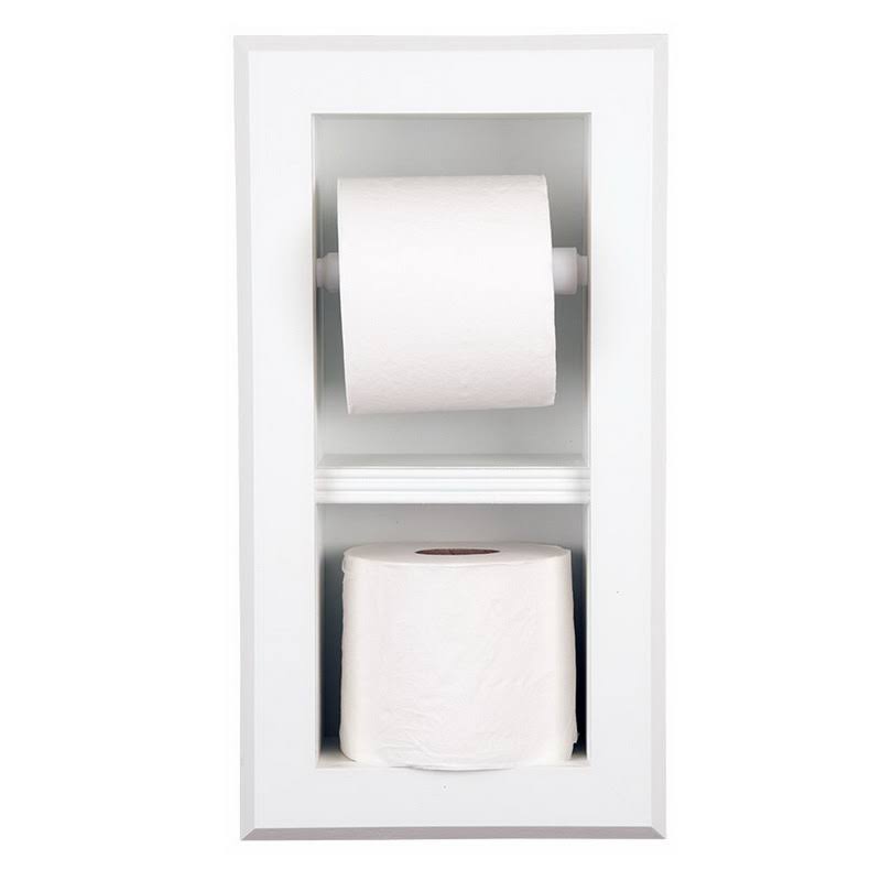 White Double Toilet Paper Holder W151468