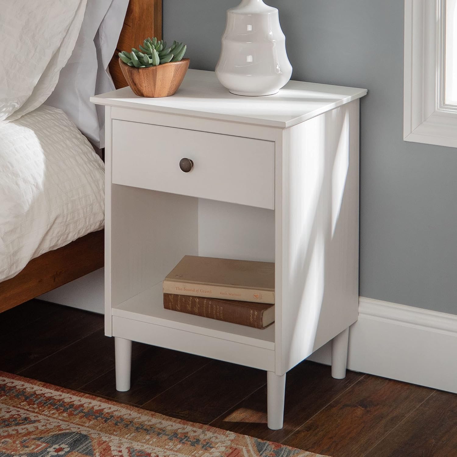Caramel Wood 3 Drawer Nightstand D950872