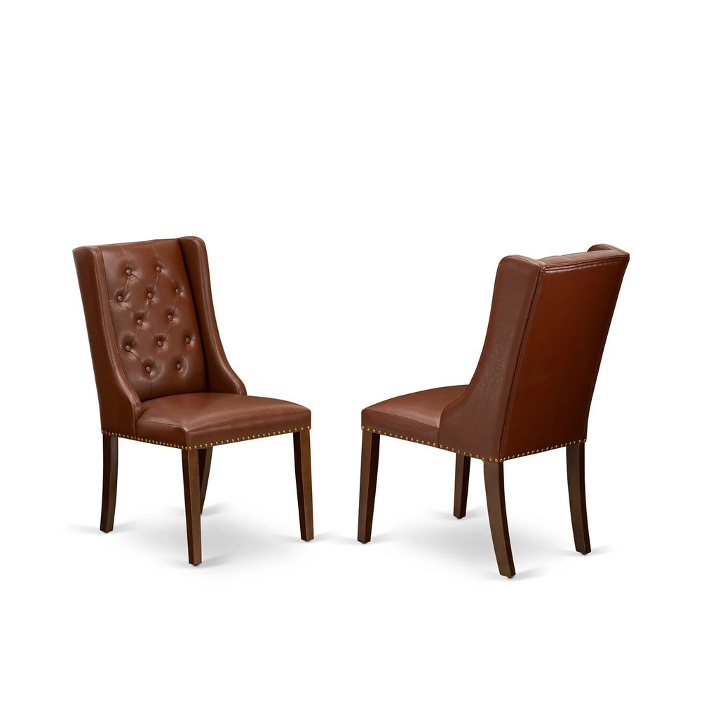 5-piece Wood Dining Table and Chair Set in Mahogany A93964