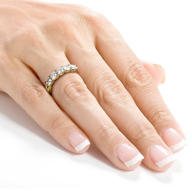14K Yellow Gold Moissanite Bridal Wedding Band C125732