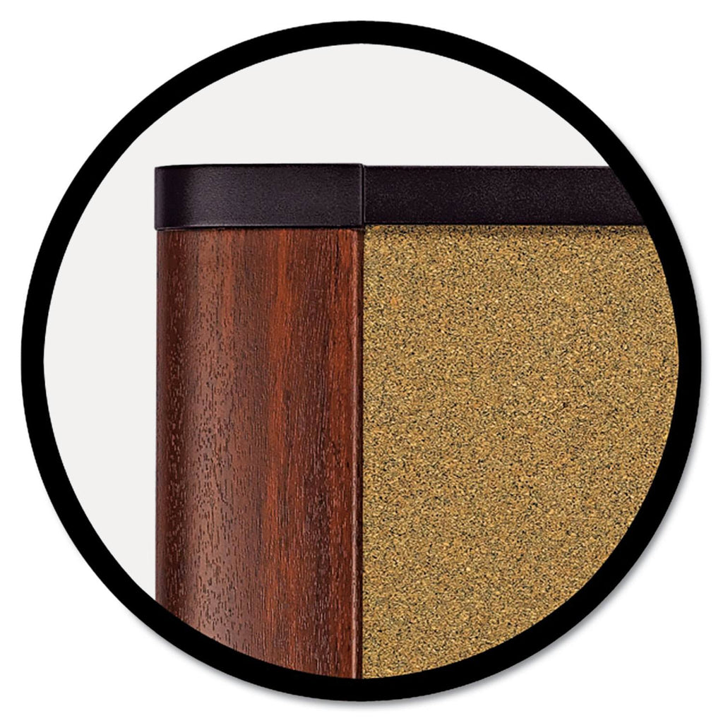 48 x 36 Cork Bulletin Board Mahogany Frame A319