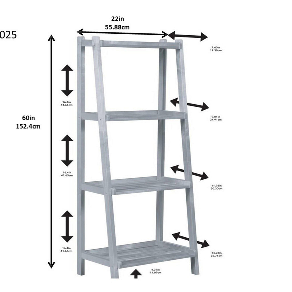 4 Shelves Bookcase in Graphite A486